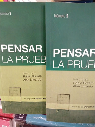 Rovatti Limardo Pensar La Prueba Tomos 1 Y 2 Nuevos