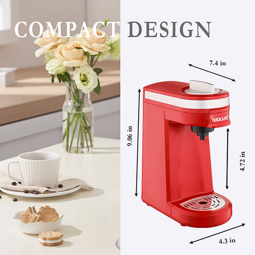 Cafetera Cápsula Elétrica Chulux Compacta 800w Roja