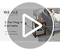 Mesa Auxiliar Vasagle Con Estación De Carga, Mesa Auxiliar P