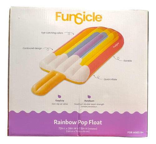 Cama Inflable De Paleta Para Albercas Funsicle Multicolor (Usado)