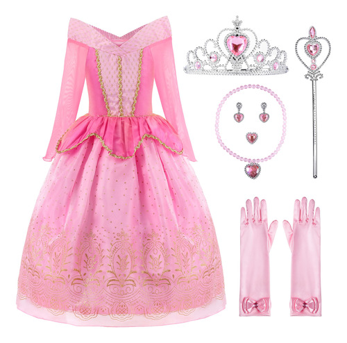Relibeauty Disfraz De Princesa Para Ninas Pequenas Con Acc