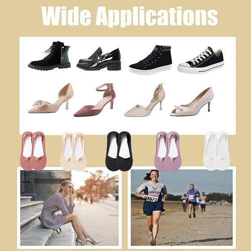 10 Pares Calcetines Invisibles Para Mujer,antideslizante