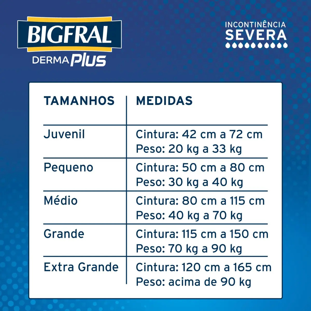 Fraldas Para Adultos Descartável Bigfral Derma Plus Noturna Tamanho Médio