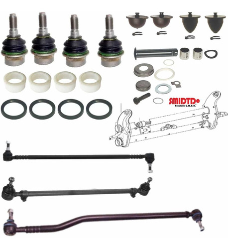 Kit Rotulas Bujes Varillas Gomas Rebotes Vw Combi 1.6 74-86