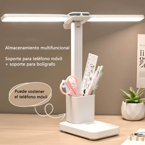 Lampara De Escritorio Usb Recargable Giratoria 180°