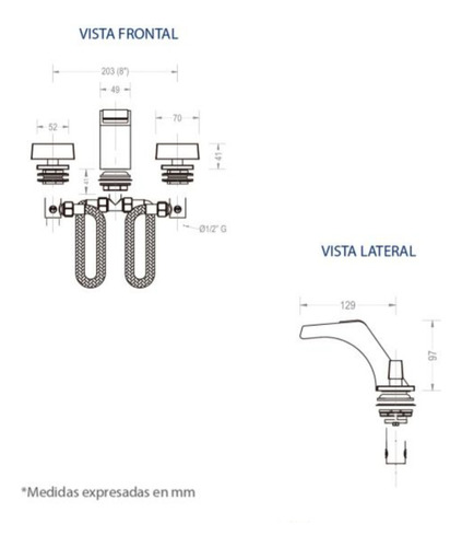 Fp Grupo Lavamanos-griferia Cascada 8  Cromada 30glv009