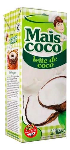 Leche De Coco Sin Azucar Mais Coco X 1l