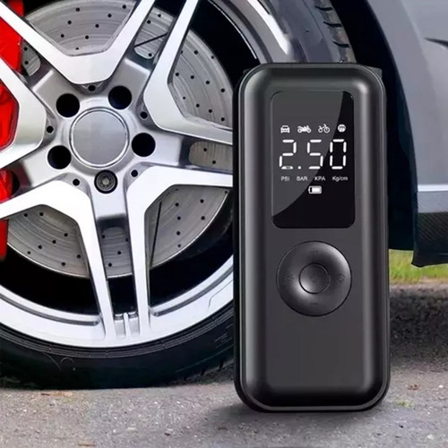 Inflador Eléctrico Portátil Recargable Auto Moto Bicicleta
