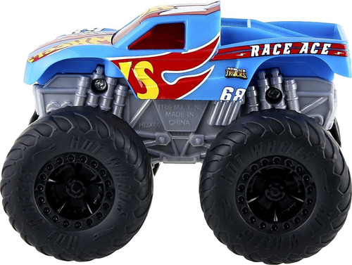 Hot Wheels Monster Trucks, Luces Y Sonido Race Ace, Vehículo