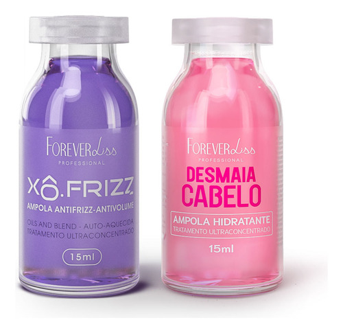 Kit De Ampola Xô Frizz E Desmaia Cabelo 2.0 Forever Liss