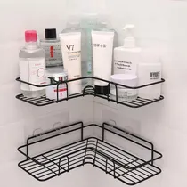 Comprar Esquinero estante organizador adhesivo cocina baño ducha color negro Brother's Bazar