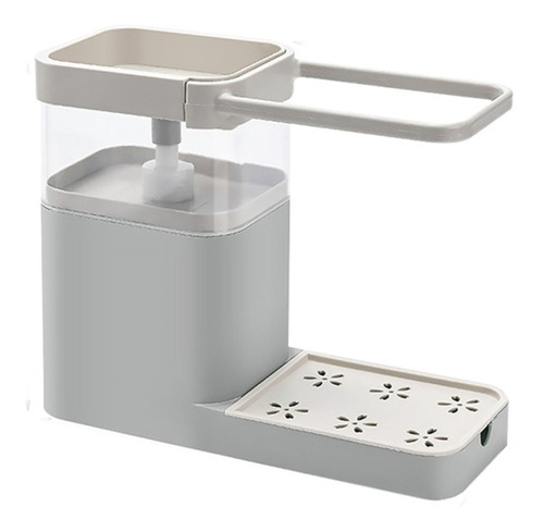 Soporte Dispensador Para Esponja + Jabon Y Rejilla Cocina