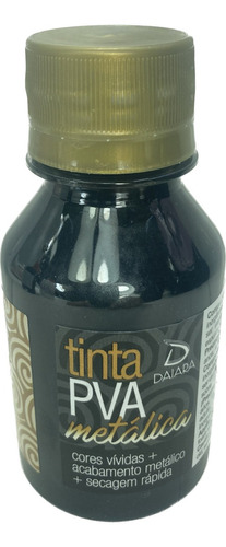 Tinta Pva Metalica Daiara 80ml - Preto