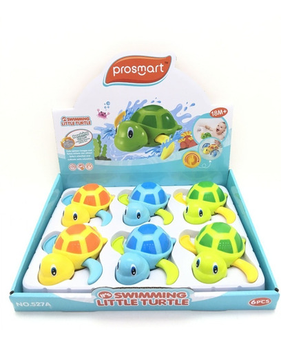 Imagen 4 de 9 de Tortuga Marina Nadadora A Cuerda Hola 527a Juego Baño Edu