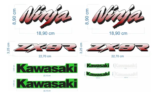 Kit Adesivo Kawasaki Ninja Zx-9r 1994 1997 | Parcelamento sem juros