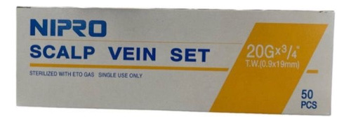 Mariposa Scalp Vein Set Nipro 20g X 3/4 (50 Unidades)