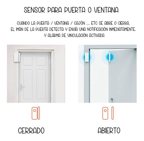 Sensor Alarma Puerta Ventana Wifi Inteligente Alexa Google