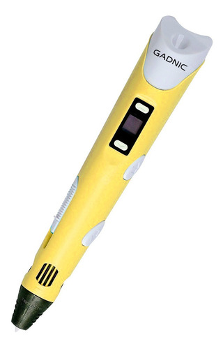 Lapicera 3d Lapiz Impresora 3d Gadnic Portatil Carga Usb Color Amarillo