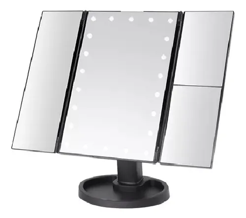 comprar Espejo 22 Luz Led Tactil Maquillaje Usb Aumento Profesional