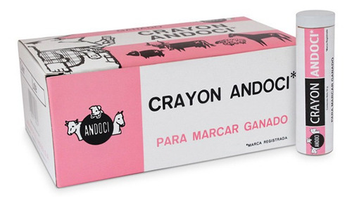 5 Piezas Crayon Andoci Para Marcar Ganado Azul