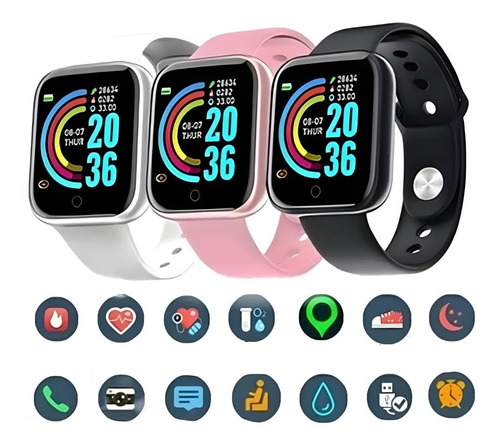 Imagen 5 de 10 de Smart Band Watch D20 Pro Reloj Bt Ritmo Cardiaco Oxímetro