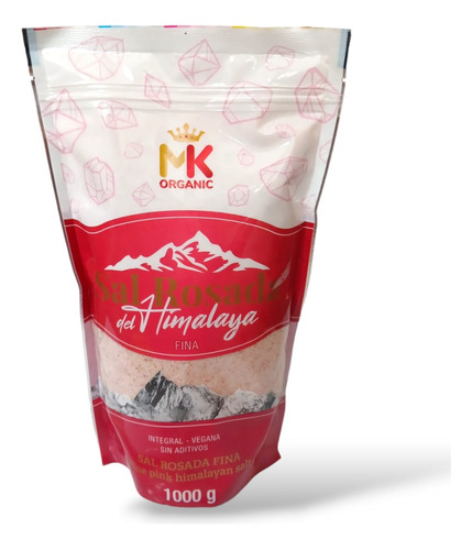 Sal Del Himalaya Rosa Fina Integral Vegana Mk Organic 1kg
