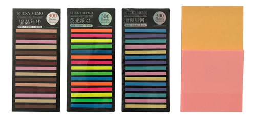 1000 Hojas Post-it Y Sticky Notes Transparentes 17 Colores