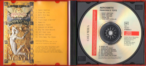 Aerosmith Pandora´s Toys Wooden Box 2 Cd Limited Edition Uk