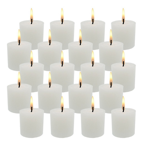 20 Velas 5x5cm Para Centros De Mesa De Boda Aluzza