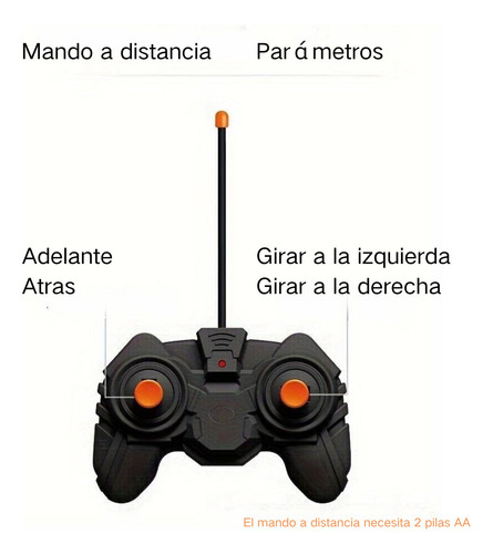 Todo Terreno Rc Control Remoto Recargable Carro Con 3 Luces