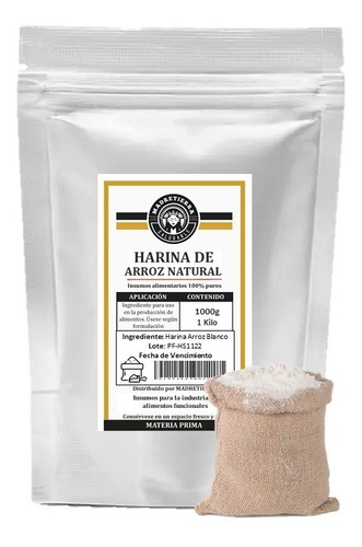 Harina De Arroz Natural X1000g Blanca - Kg a $12