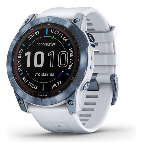 Reloj Gps Multideporte Garmin Fenix 7x Zafiro Solar Blanco