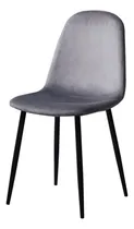 Comprar Combo X2 Sillas Thea Tapizada En Pana Acero Simil Madera 