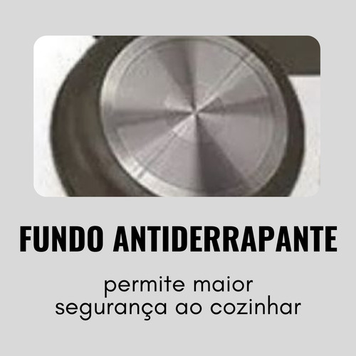 Jogo De Caçarolas 05 Peças Antiaderente Com Tampa De Vidro Cor Preto