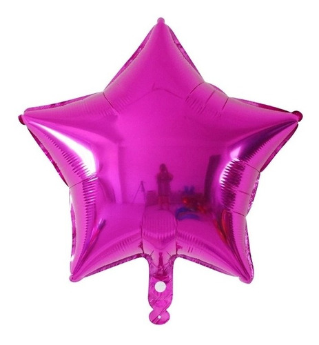 2 Globos Estrellas Color Fucsia