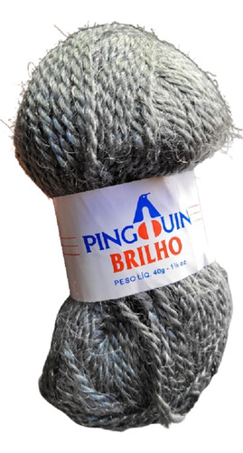 Combo Por 5 Ovillos De 40 G Pingouin Brilho Gris
