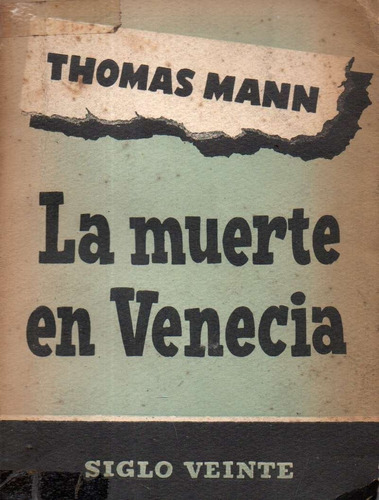 La Muerte En Venecia Thomas Mann 