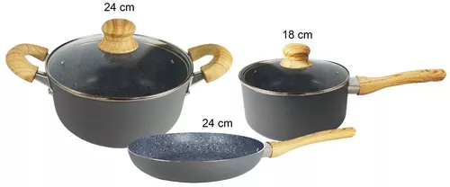 Cacerola Olla Ceramica Antiadherente 24cm Hudson Granito