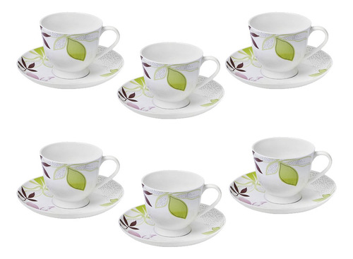 Jogo De Xícaras Porcelana 12 Pcs 170ml Café Chá Dolce Gusto