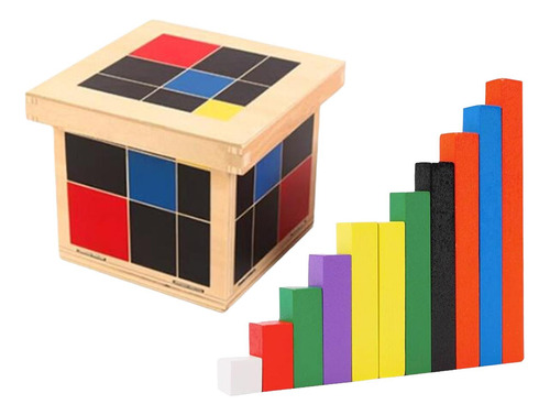 Juguete De Madera Para El Aprendizaje De Las Cubo Trinomio