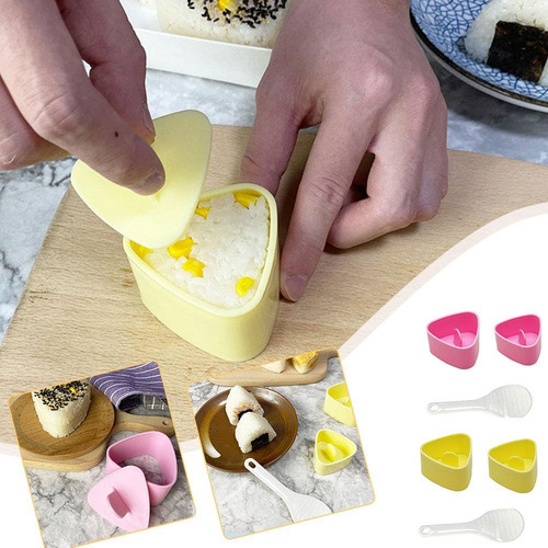 Molde Onigiri Mold Triangle, Paquete De 3 Moldes Para Bolas