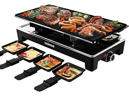 Cusimax Raclette Grill Mesa De Parrilla Eléctrica, Parrilla 