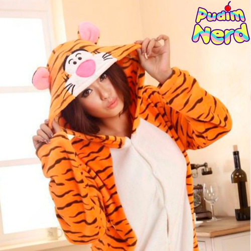 Tigrão Tigre Pijama Macacão Kigurumi - Pronta Entrega