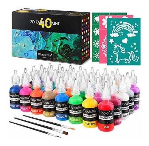 Pinturas 3d Para Pintar En Lienzo Con Pinceles 40 Colores