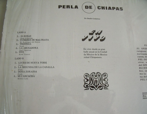 Lp Internacional Marimba Orquesta Perla De Chiapas (Usado)
