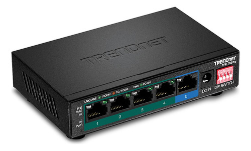 Switch Poe 5 Puertos Gigabit (60w) Trendnet Tpe-tg51g 