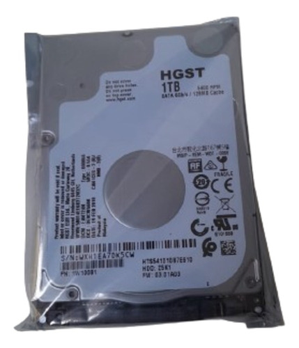 Disco Duro Interno Hgst  1 Tb Hdd Notebook Hts541010b7e610 