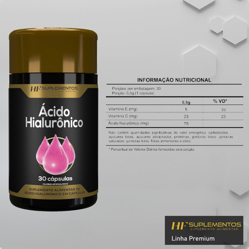 2x Ácido Hialuronico 30caps Hf Suplements