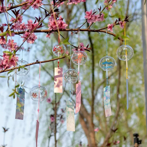 Furin Campanilla Colgante De Viento Japonesa Azul