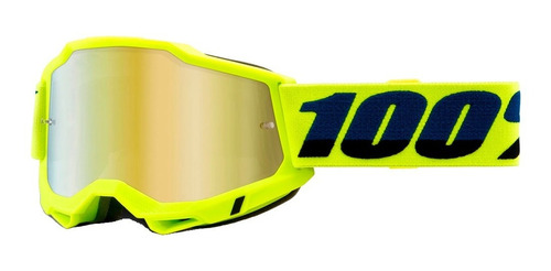 Goggles Motocross Enduro 100% Accuri 2 Yellow Fluo Gold